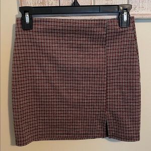 plaid mini skirt